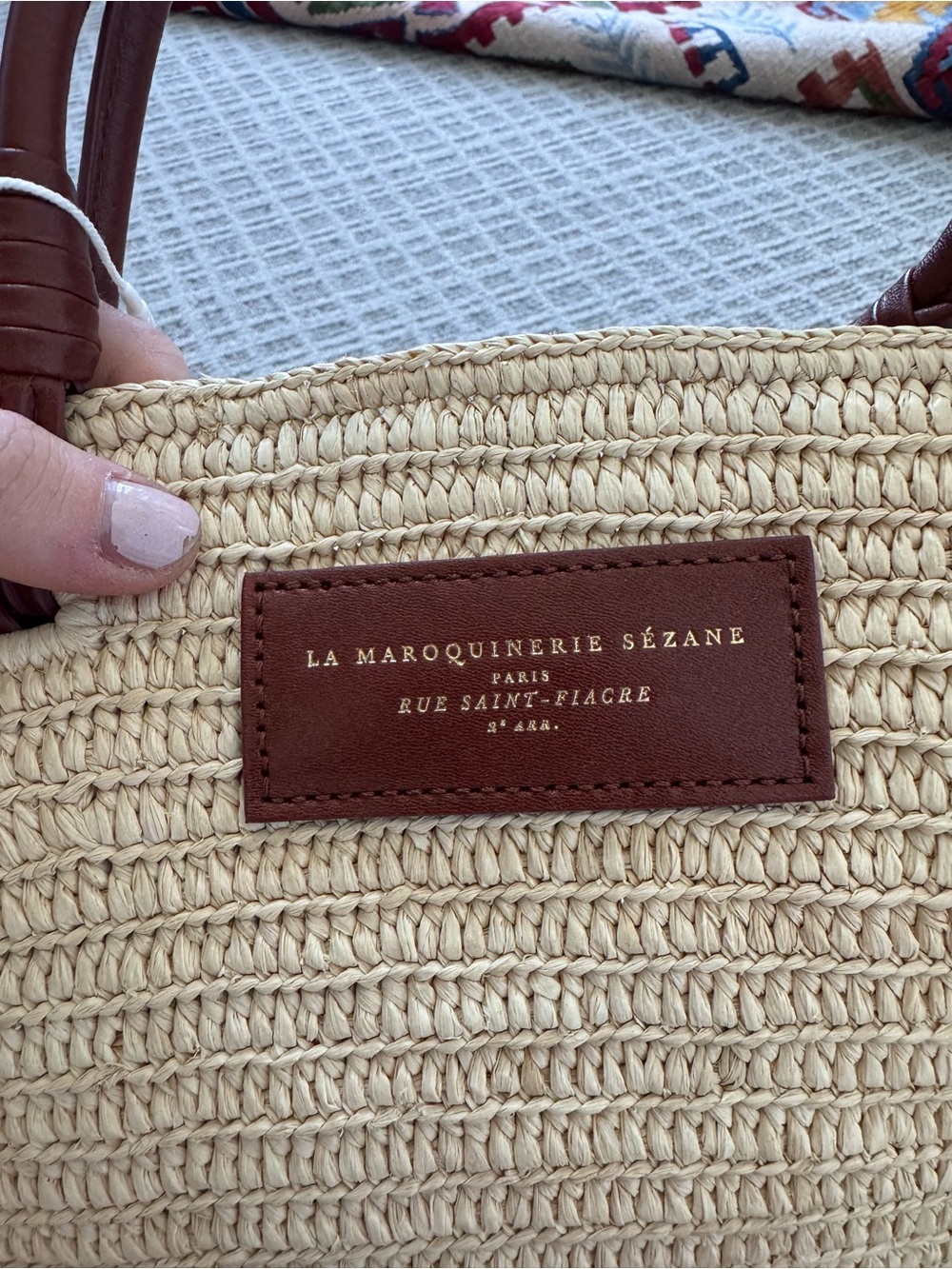 Sézane NWT Justine basket bag - Raffia - Picture 6 of 11
